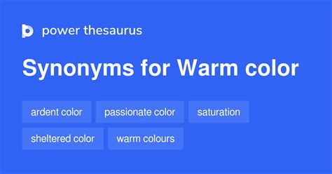 warm thesaurus